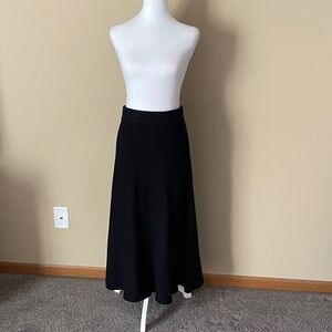 Cyrus Knit Black Midi Skirt Small